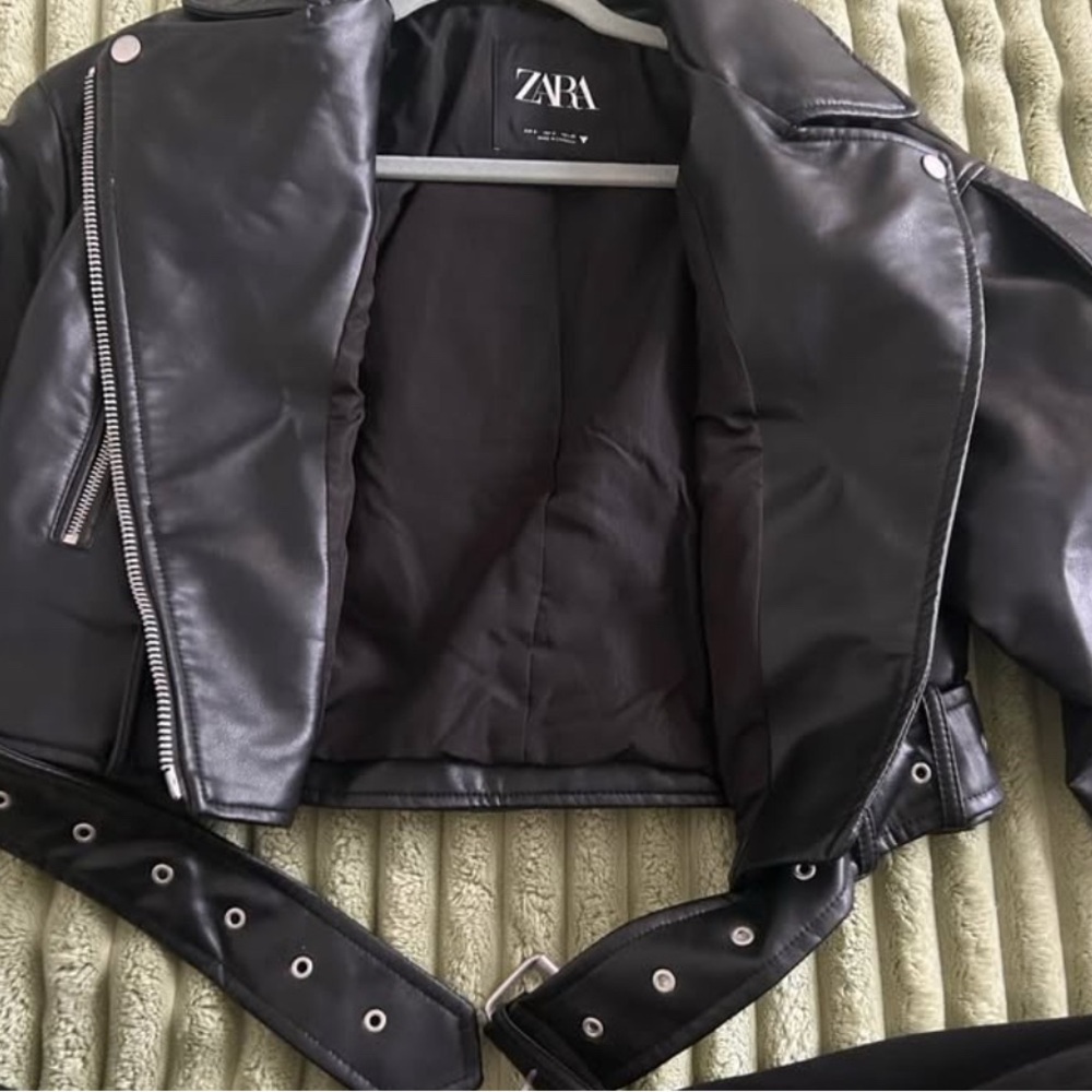 Zara Black Leather Jacket